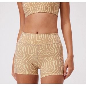 Outdoor Voices Superform 3.5" Bike Shorts Pampas Swirl Sz M Gym Workout Athletic